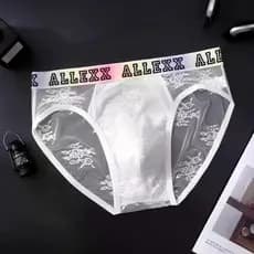 2026 novo estilo de malha roupa interior masculina cuecas de seda gelo Ultra-fino cintura baixa roupa interior transpare