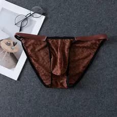 2026 novo estilo esportivo de malha de garfo alto triângulo masculino sentido transparente lado estreito bolsa tridimens