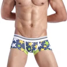 2026 novo estilo seoban sensação masculina moda puro algodão Hip Lift respirável estrela de cinco pontas U convexo bolsa