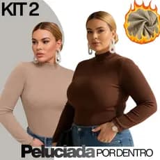 Kit 2 Cacharrel Flanelada Peluciada Inverno Plus Size