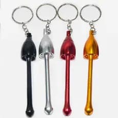 Cabeça De Cogumelo Design Criativo Chaveiro Pingente Material De Metal Tubo Destacável Brinquedo Presente Masculino