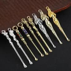 Colher De Orelha De metal De 7.5cm Estilo retro mini dipper Cozinha Pequena Ferramenta Portátil E Compacta Pá Óleo