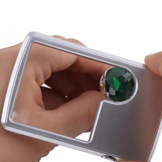 10X HD Portátil LED Iluminado Lupa Para Leitura De Inspeção De Artesanato De Joias