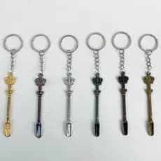 1/5pcs 8.3 Cm Estilo Coroa Pá Pequena Com Corrente Portátil Compacta Colher De Cozinha Multiuso