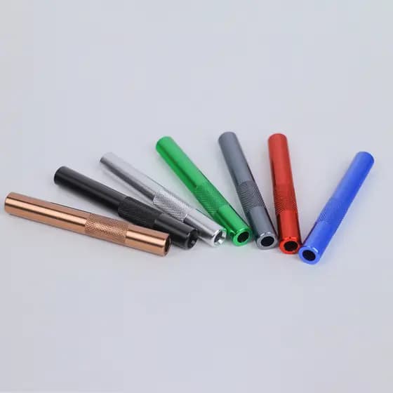 Canudos De Metal Vazados De Cores Mistas , Portáteis Reutilizáveis Para Festa Em Casa