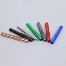 Canudos De Metal Vazados De Cores Mistas , Portáteis Reutilizáveis Para Festa Em Casa