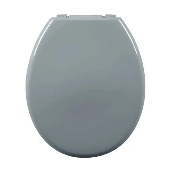 Assento Almofadado Oval Cinza Escuro Tampa Vaso Deca-Incepa-Celite-Ideal-Roca