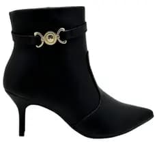 Bota Feminina Via Uno Cano Curto Estilo Clássico Chic Salto Alto