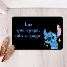 Tapete de Porta de Entrada Antiderrapante Luz Stitch ( tap 254)