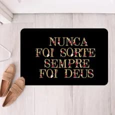 Tapete de Porta Para Entrada Antiderrapante Nunca foi Sorte Floral (tap 287)