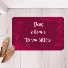 Tapete de Porta Para Entrada Antiderrapante Deus é Bom (tap 231)