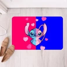 Tapete de Porta Para Entrada Antiderrapante Stitch e Angel ( Tap 278)