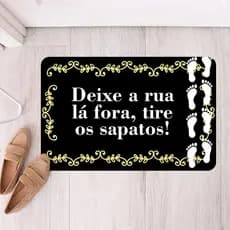 Tapete de Porta Para Entrada Antiderrapante Deixe a Rua lá fora (tap 142)