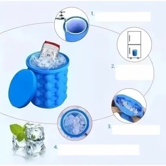 Mini Balde Forma De Gelo Silicone Versátil para Geladeira Compacto Multiuso 120 Cubos