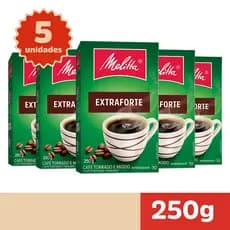 Kit 5 Cafés Melitta® Extra Forte Vácuo 250g
