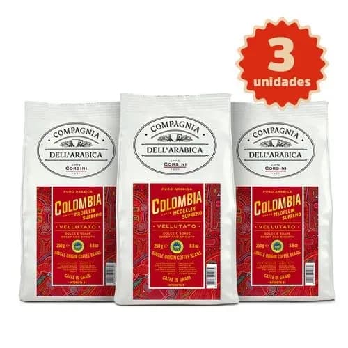 Kit Degustação Café Compagnia Dell'Arabica - 3 Colômbia Grão 250g