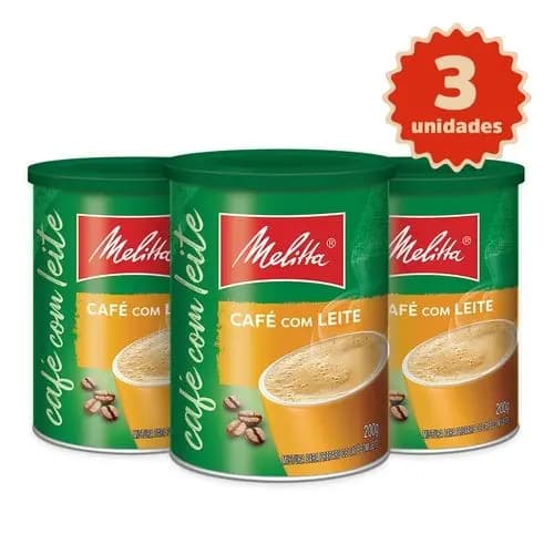 Kit 3 Cafés com Leite Melitta® 200g