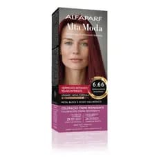 Coloração Creme Permanente Alta Moda 6.66 Vermelho Intenso AlfaParf