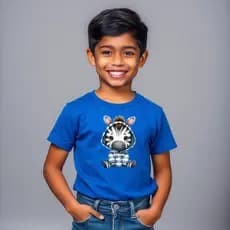 Camiseta Infantil Unissex Personalizada Desenho Zebra Migueshop