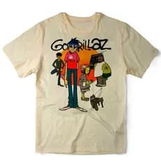Camiseta Algodao Gorillaz Banda Rock Alternativo Unissex