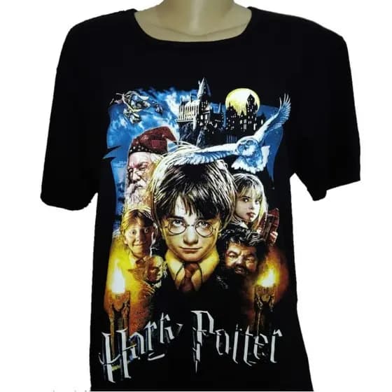 Camiseta Camisa T-shirt Baby look Harry Potter Pedra Filosofal