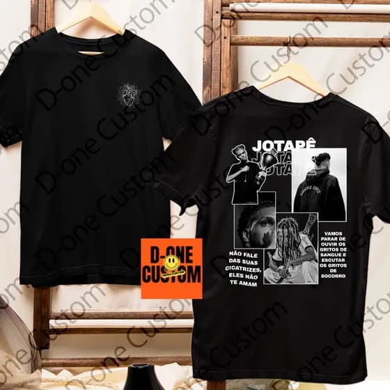 Camisa Camiseta Jotapê Mc Rap Funk Não Fale Das Suas Cicatrizes Gritos Album Novo Show Homenagem