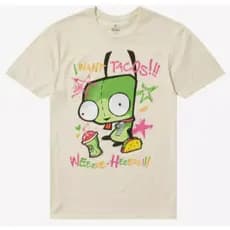 Camiseta Invader Zim GIR  Adulto/Infantil Lançamento Camiseta Em Algodao