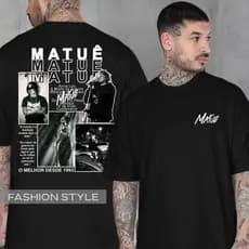 Camiseta Matuê Rapper Trap Estampa Tumblr Musicas Frase Álbum Gorila Roxo Tue Camisa Unissex E Plus Size Algodão Preta