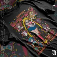 Camiseta Basica Algodao Sailor Moon Bishoujo Senshi Desenho Animado Tee Unissex