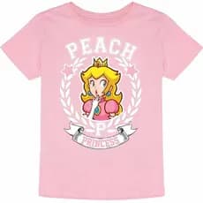 Camiseta Algodão Camisa Princesa Peach Nintendo Super Gamer Moda Feminina Malha 30.1 Lançamento 2024