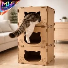 Casa Toca para Gato em MDF Nicho Modular com Sistema de Encaixe para Conforto e Segurança