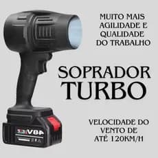 Secador turbo portátil recarregável com bateria de 48V e estojo de armazenamento. Limpeza.