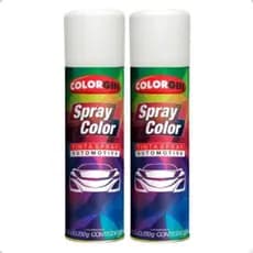 Kit Tinta Spray Automotivo Colorgin Branco Fosco C/ 2