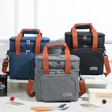 Bolsa Térmica Transversal Camada Dupla Grande Capacidade Lancheira Impermeável