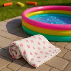 Toalha Banho Dohler Prisma 100% Algodao Estampa De Coracao 140cm x70cm Piscina Praia