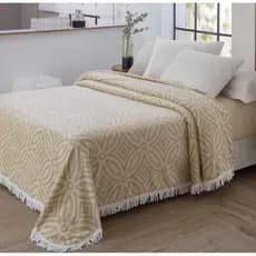 Colcha Chenille Casal Canelada Com Franja 2,20x2,40