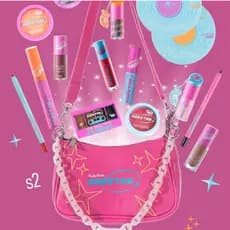 Maquiagem Ruby Rose Popstar Lip Oil Chaveiro Po Cobertura de Base Blush Alta Pigmentação