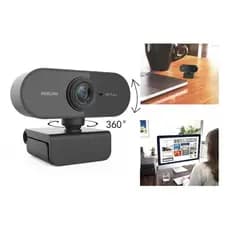 Webcam Full HD 1080P com Microfone Embutido Foco Automático para Home Office