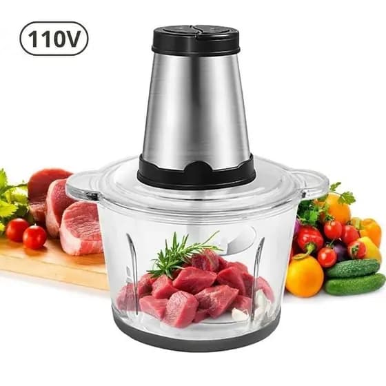 Processador De legumes e  Moedor De Carne de 2L Elétrico 250W Potente E Versátil 110V