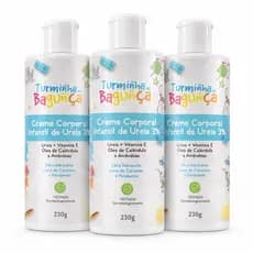 Creme Infantil Ureia 3% Turminha Da Bagunça 230g Kit 3 Frascos