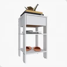 Mesa De Cabeceira Industrial Moderna Quarto 1 Gaveta Em Mdf - Cores
