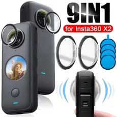 Filme 9 Em 1 Para Lente De Câmera Insta360 X2-Capa Protetora De Ação Pegajosa-Protetor De Substituição Frontal Traseira