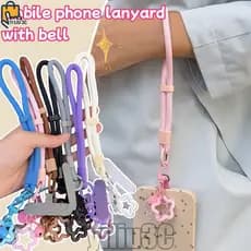 Cordão De Telefone Celular Da Moda-Anti-Perda , Queda , Ajustável-Pulseira Curta De Nylon Trançado INS Fofa-Pingente De