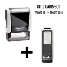 Kit De Carimbos Personalizados Trodat ( 4911 + Pocket 9511) Carimbo de mesa e Carimbo de bolso