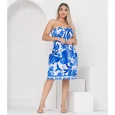Vestido feminino curto con lastex