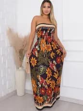 Vestido LONGO feminino Tomara que Caia Com Elastex