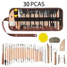Kit 30 Peças Profissionais Escultura Argila Modelagem Corte
