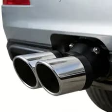Universal Saída Dupla Ponta de Escape Aço Inoxidável Auto Silenciador do Carro