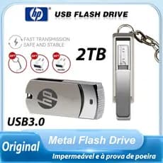 HP Flash Drive 2TB Flashdisk Metálico à Prova D'água Alta Velocidade Pen Drive USB3.0