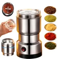 Moedor Elétrico Multifuncional de Café, Grãos e Temperos em Aço Inox 4 laminas TUDO